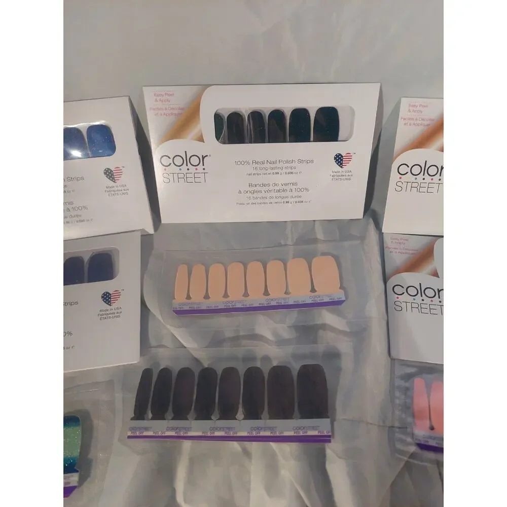 Colorstreet Nail Strips Lot Of 11 Colors Long Time No Sea, Smokes On You, Havana
